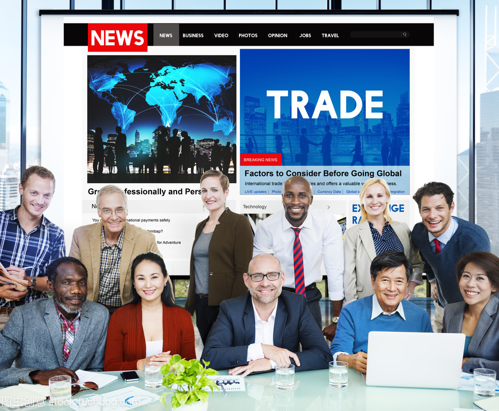 貿易交流,商務交易概念